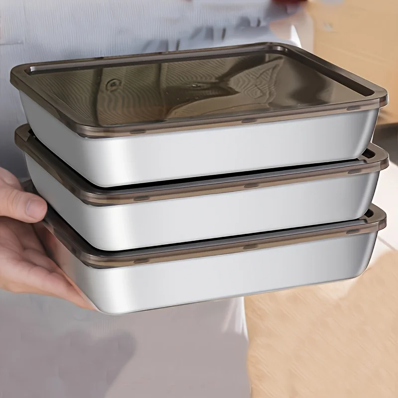 Food Storage In Stainless Steel - Conjunto de 5 Peças de Armazenamento