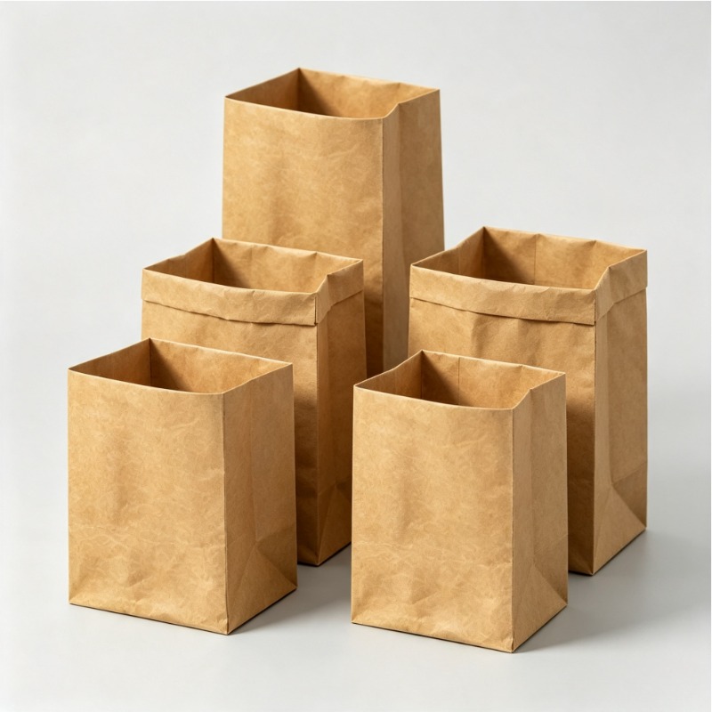 Food Storage Bags Reusable - Sacos de Papel Kraft Laváveis, Pacote