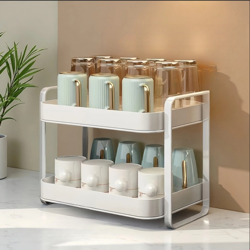 Food Storage Shelving - Organizador de Copos de 2 Níveis