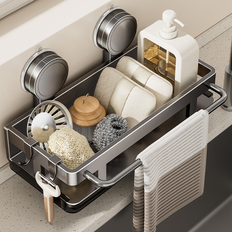 Food Storage Shelving - Ventosa prateleira de armazenamento punch livre