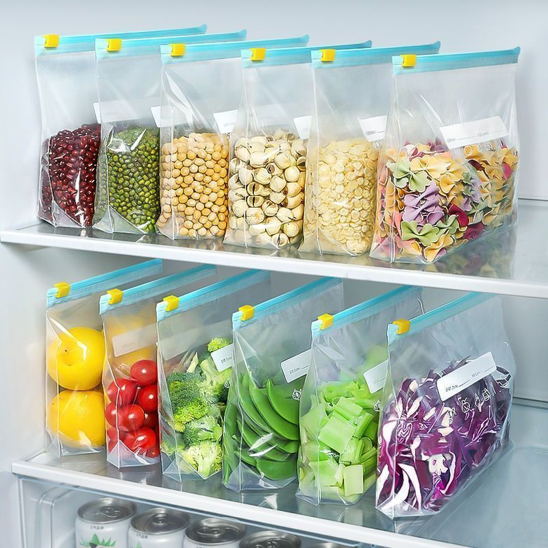 Food Storage Zipper - 100 pçs slider galão sacos de