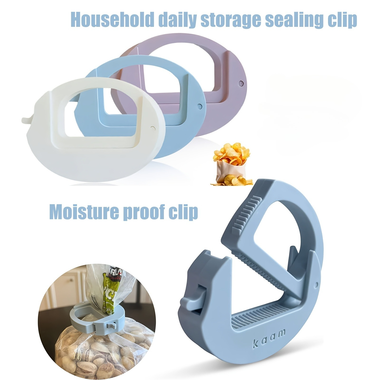 Food Storage Food Safety - Clipes Magnéticos Multifuncionais para Selagem de