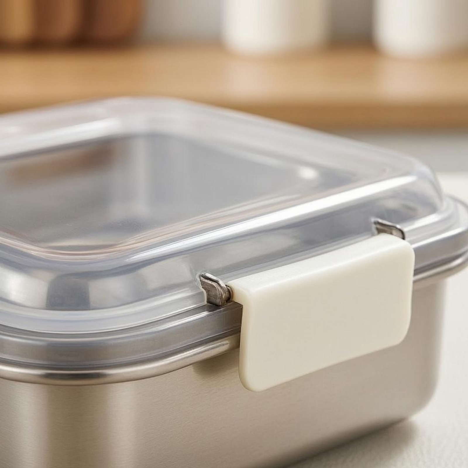 Food Storage In Stainless Steel - Recipiente de armazenamento de alimentos em