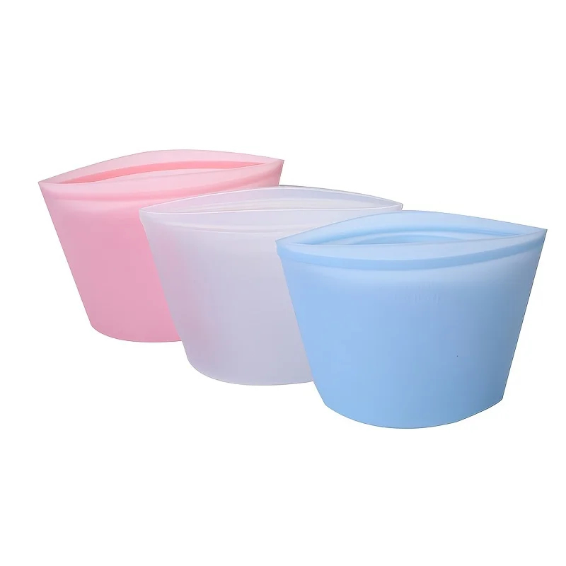 Food Storage Bags Reusable - Sacos de Armazenamento de Silicone Reutilizáveis