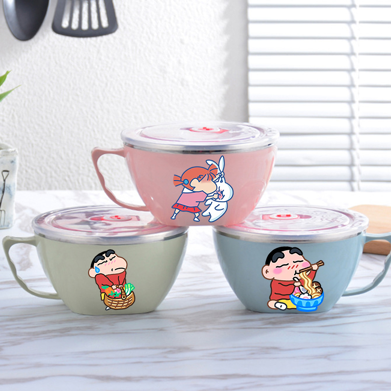 Food Storage Room - Tigela de Aço Inoxidável Crayon Shin-chan