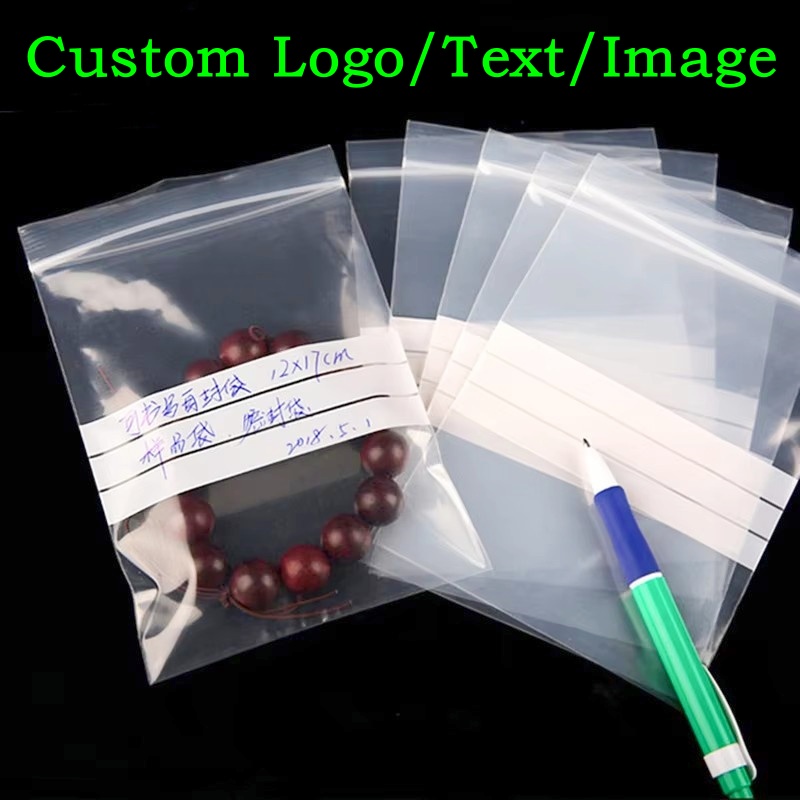 Food Storage Zip Lock Bags - 200 Sacos Plásticos Transparentes PE com