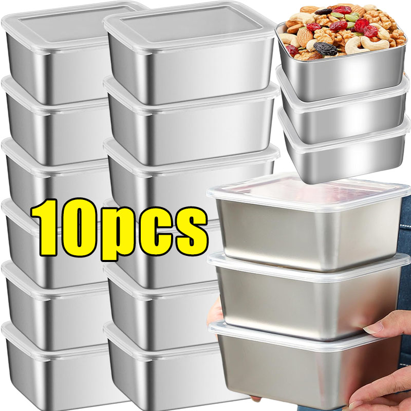 Food Storage In Stainless Steel - Recipientes de armazenamento de alimentos em