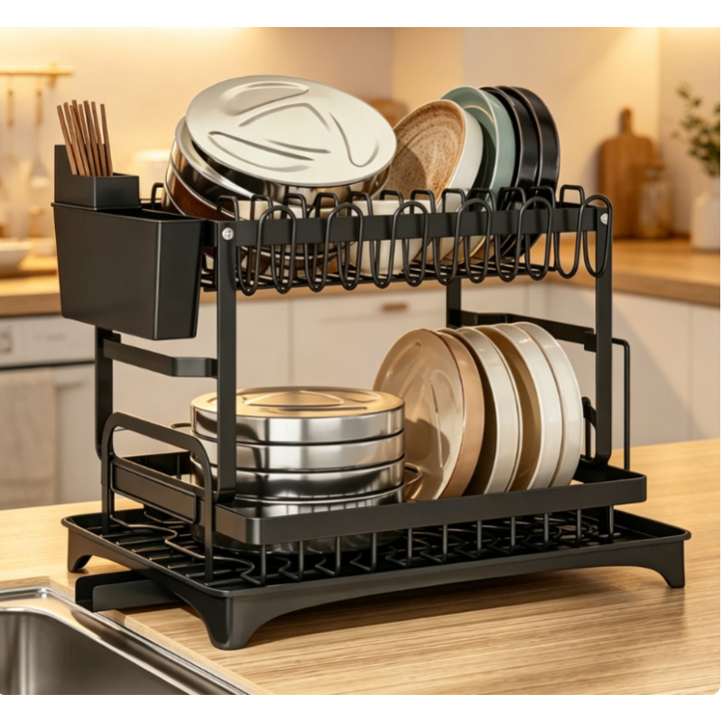 Food Storage Shelving - Escorredor de Louça Metálico Premium de