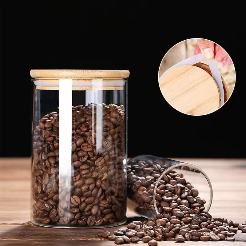 Food Storage Glass Containers - Pote Selado, Recipiente de Vidro Transparente