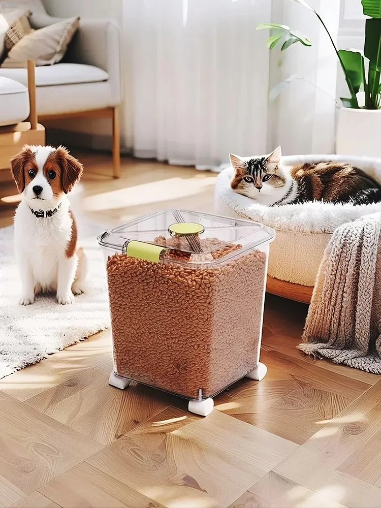 Food Storage On Wheels - Recipiente transparente de armazenamento de alimentos
