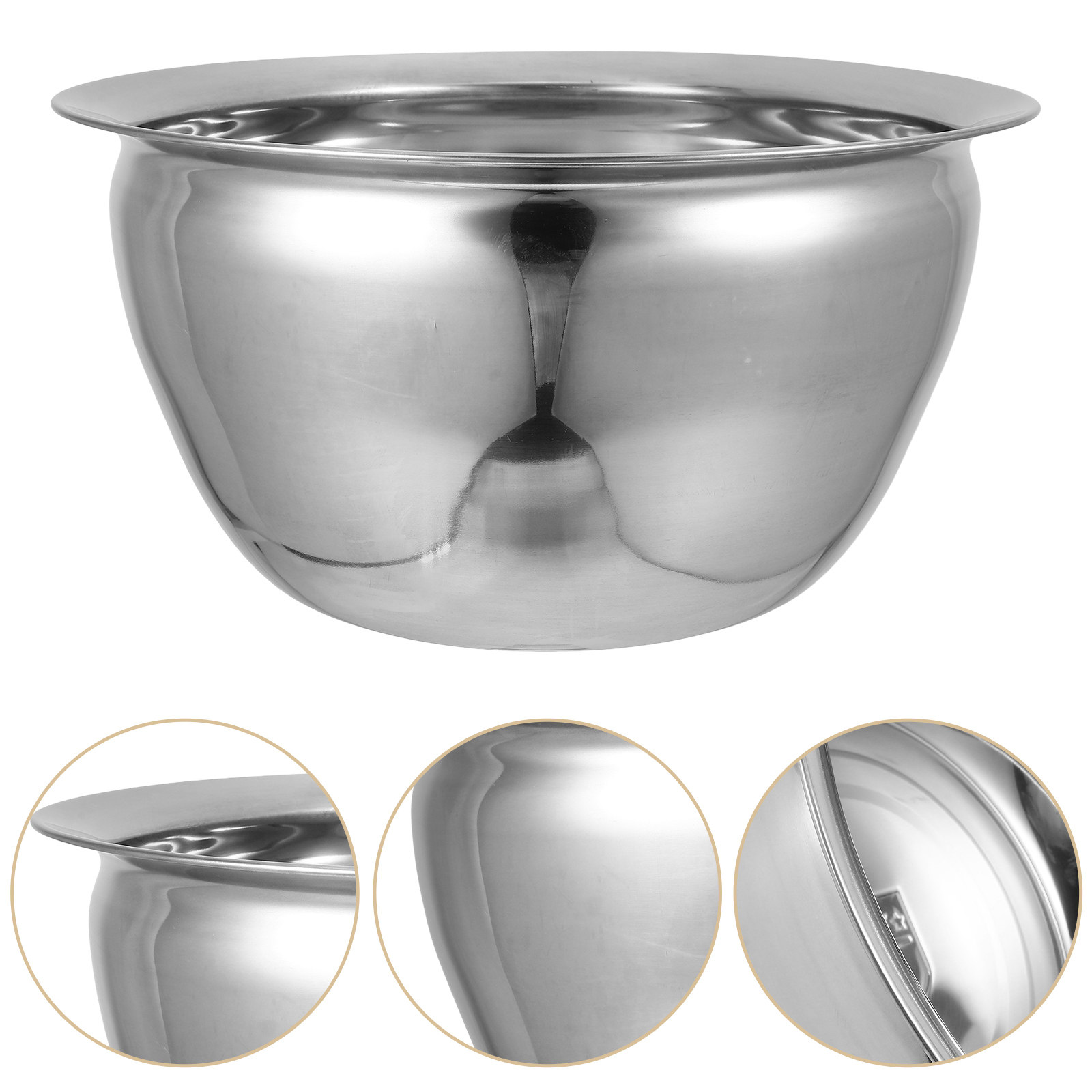 Food Storage In Stainless Steel - Tigela de Aço Inoxidável 7L Espessa