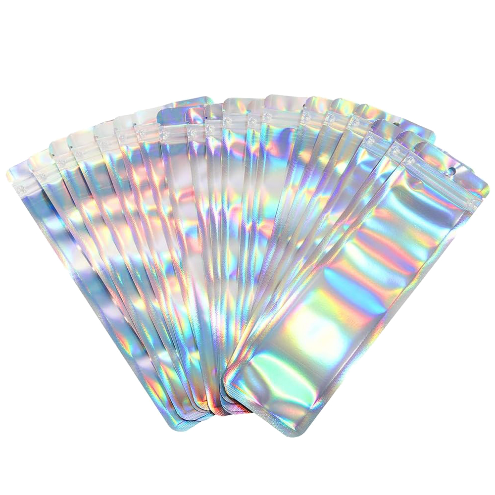 Food Storage Zip Lock Bags - Sacos de embalagem holográfica longa 50