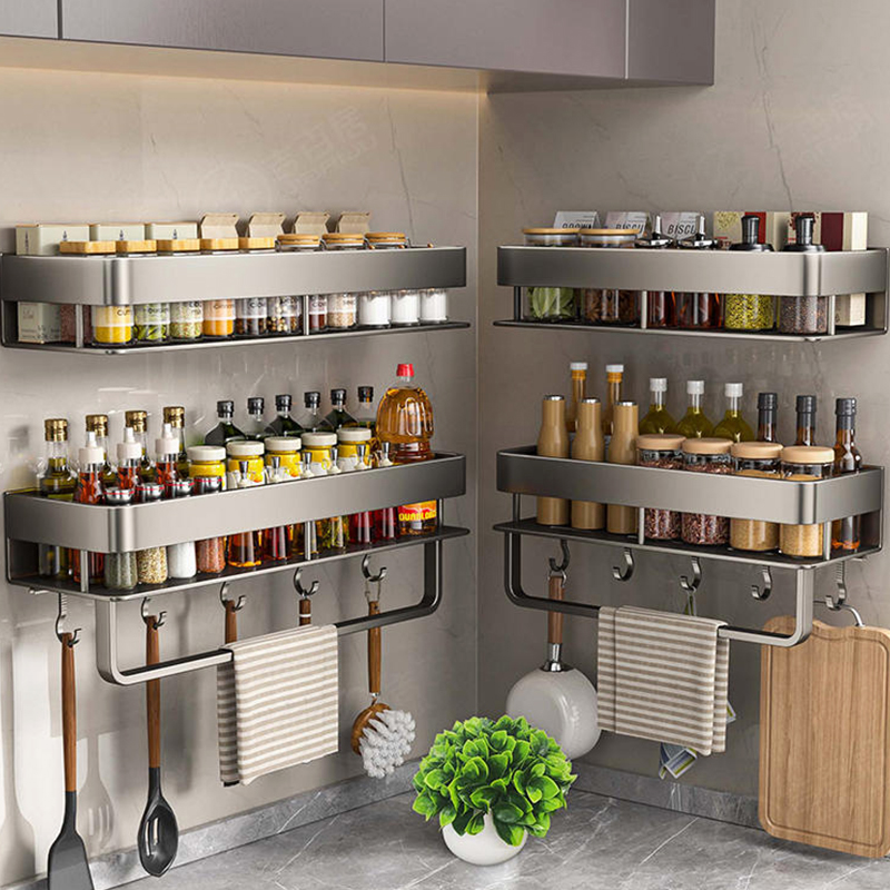 Food Storage Shelving - Prateleira de Cozinha em Alumínio, Organizador