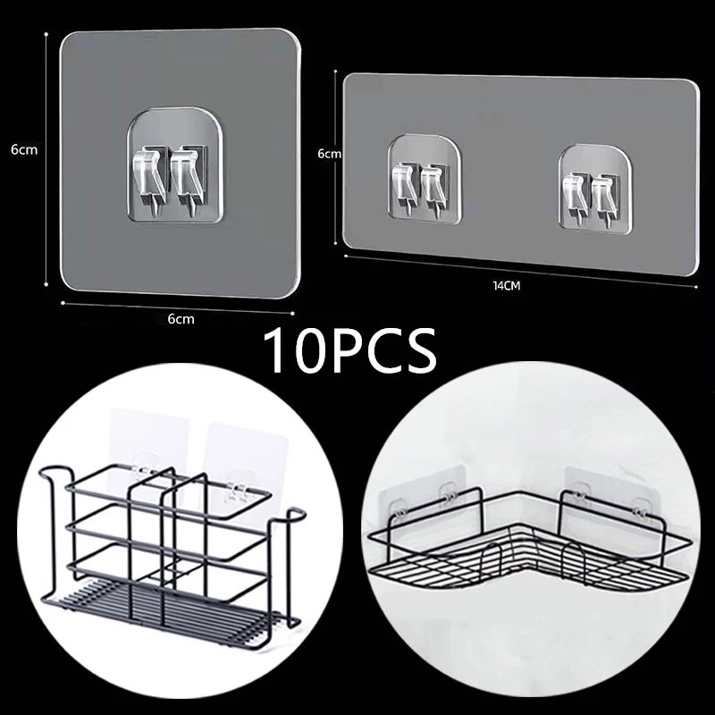 Food Storage Shelving - Ganchos de prateleira transparentes, cremalheira de