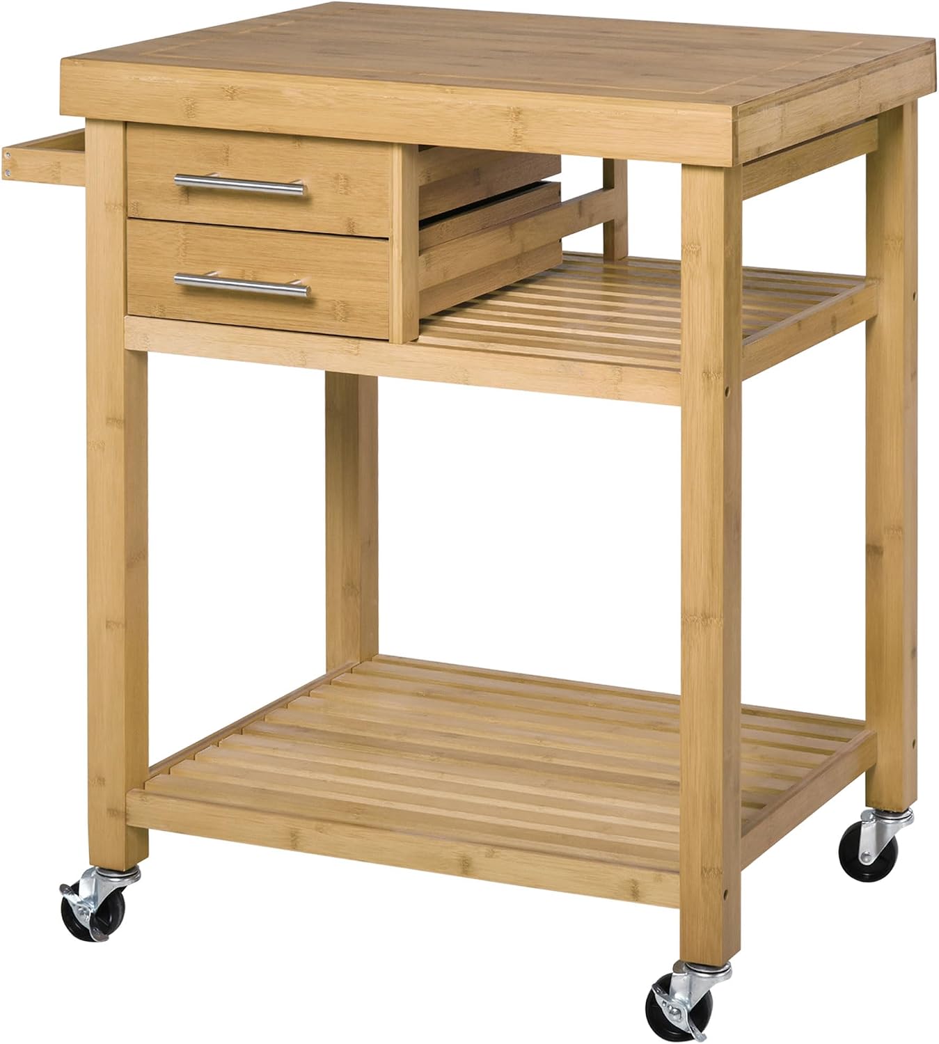 Food Storage On Wheels - Carrinho de Cozinha em Bambu com