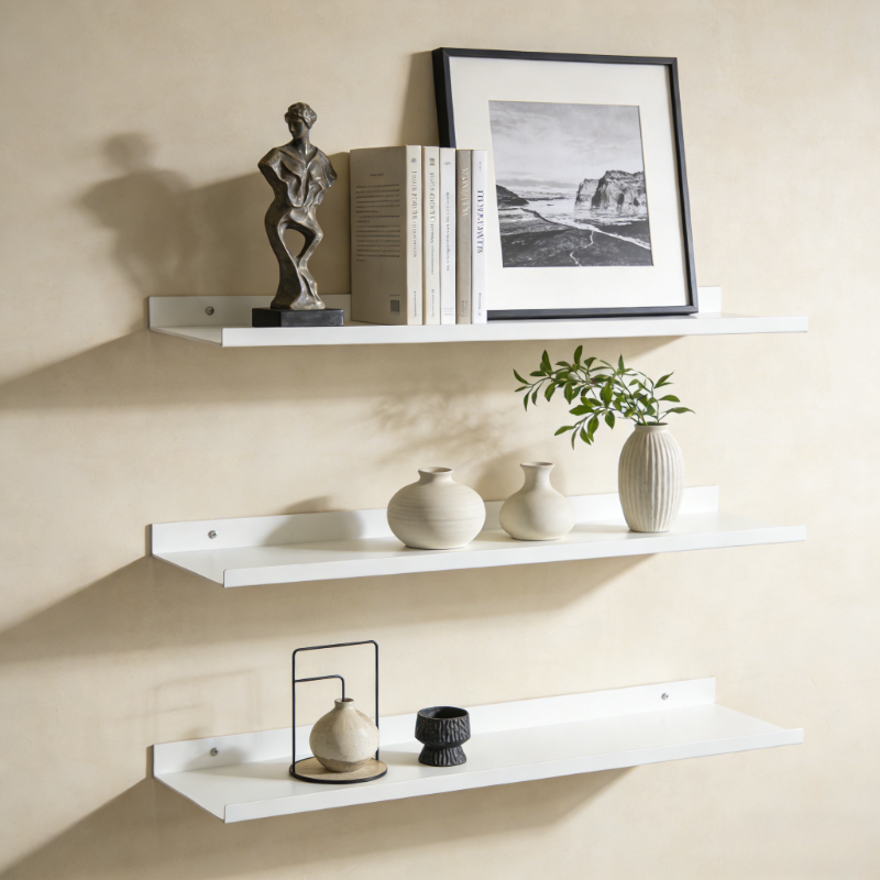 Food Storage Shelving - Prateleiras Flutuantes de Metal Montadas na