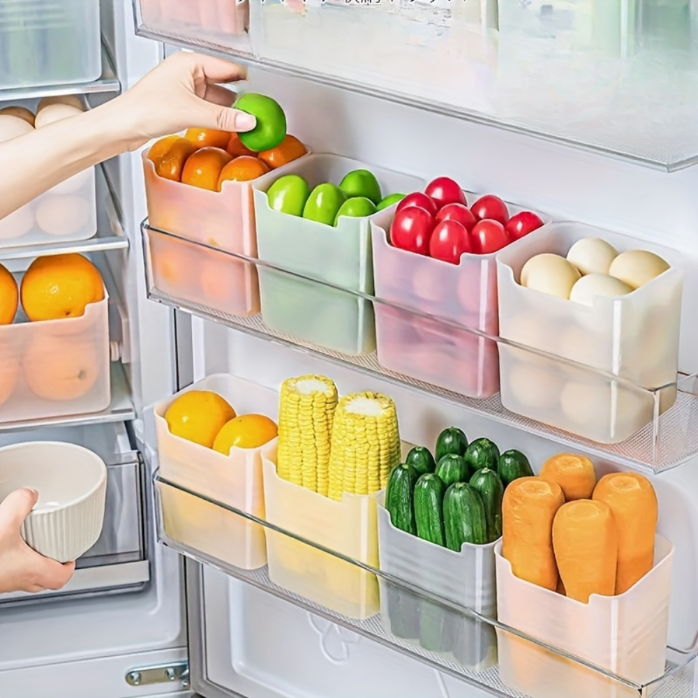 Food Storage Refrigerator - Caixas de armazenamento transparentes para geladeira,