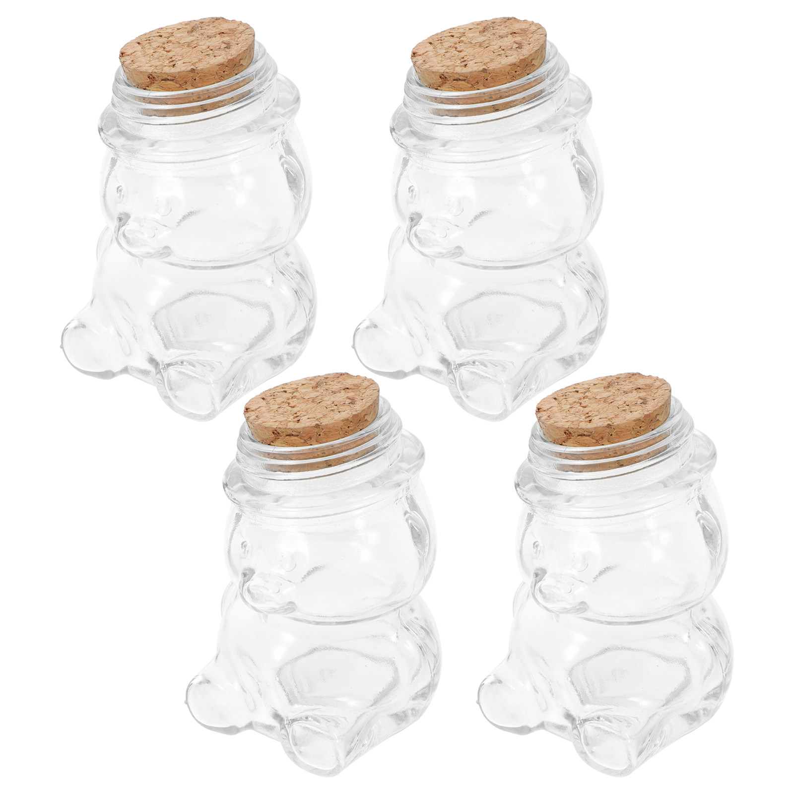 Food Storage Glass Containers - Conjunto de 4 Potes de Vidro
