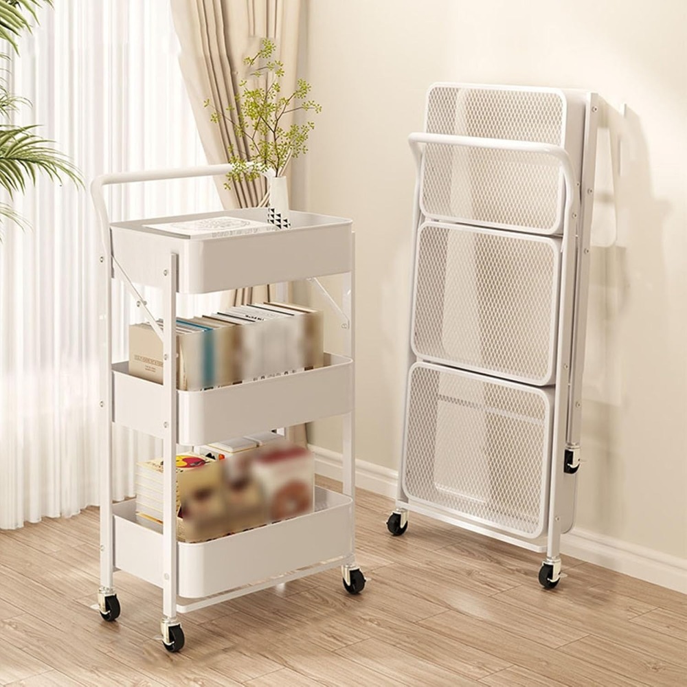 Food Storage On Wheels - Carrinho de Armazenamento Móvel de Metal