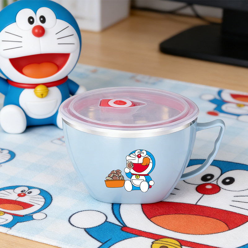 Food Storage Room - Tigela de Aço Inoxidável Doraemon de