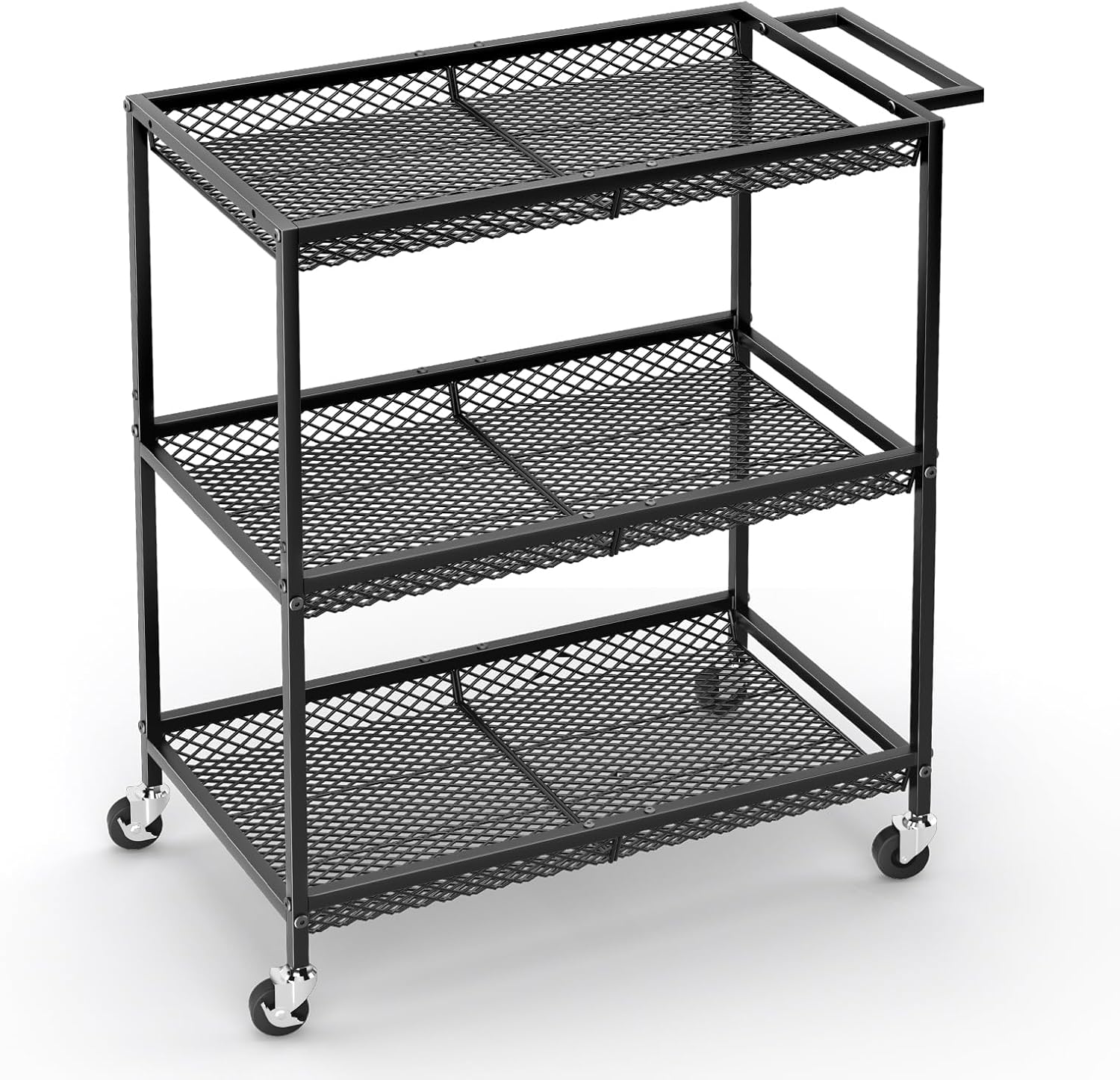 Food Storage On Wheels - Carrinho Utilitário de 3 Níveis Reforçado