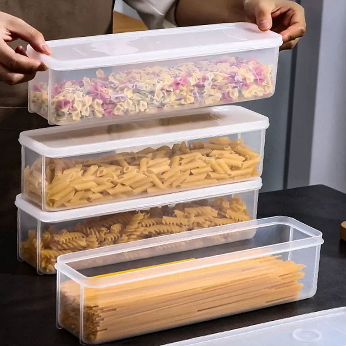 Food Storage Refrigerator - 1 Caixa de Armazenamento Plástica Transparente,