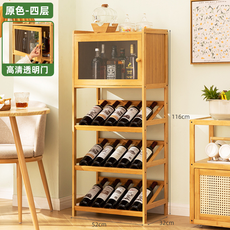 Rack de vinho de bambu sólido, - Food Storage Shelving avaliação e preço