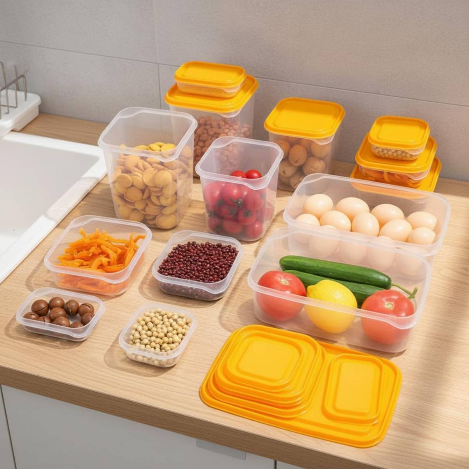 Conjunto de 17 Caixas de Armaz - Food Storage Refrigerator avaliação e preço