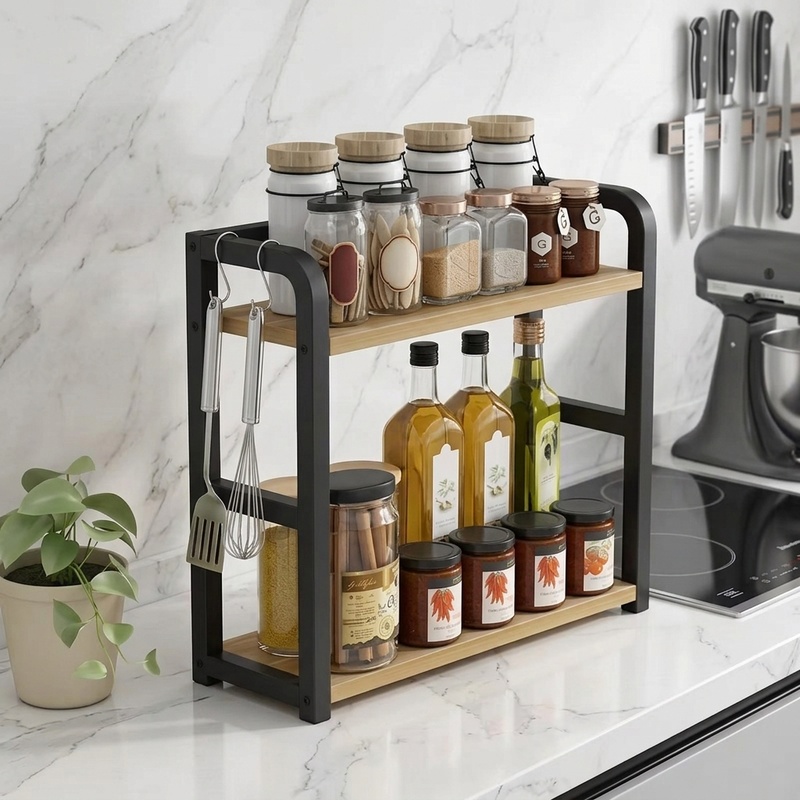 Prateleira de Metal de 2 Nívei - Food Storage Shelving avaliação e preço