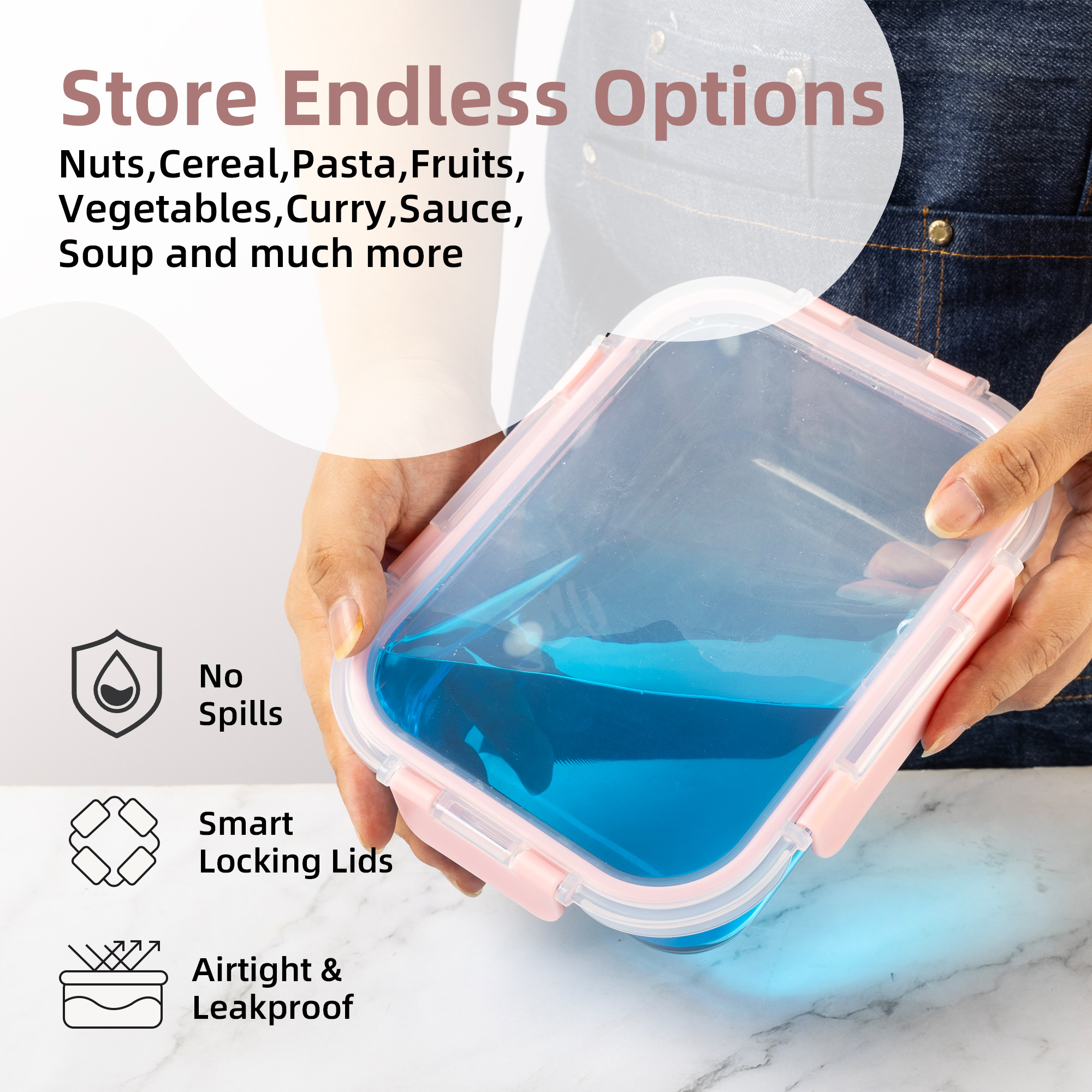 Conjunto de recipientes de vid - Food Storage Glass Containers avaliação e preço
