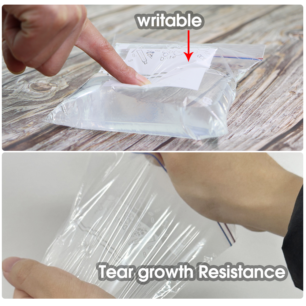 Resealable Dual Zip Lock Bags, - Food Storage Zip Lock Bags avaliação e preço