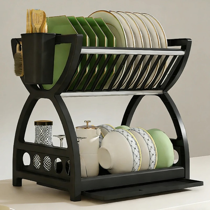 Escorredor de Louça de 2 Nívei - Food Storage Shelving avaliação e preço