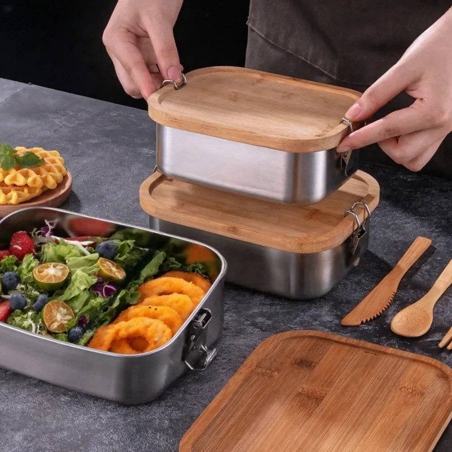 Nova lancheira com tampa de ba - Food Storage In Stainless Steel avaliação e preço