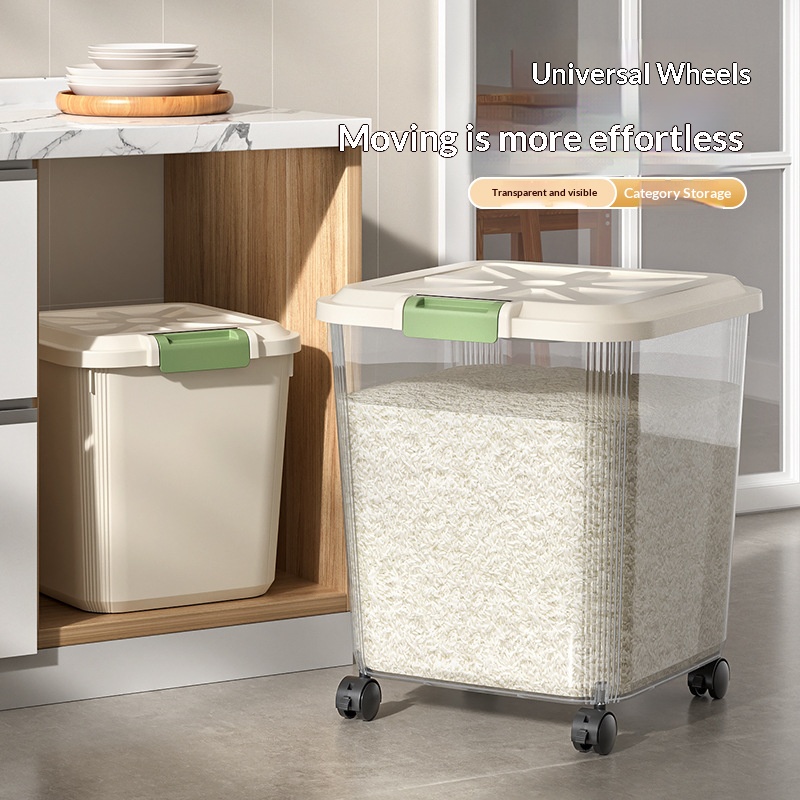 Dispensador de Arroz Transpare - Food Storage On Wheels avaliação e preço