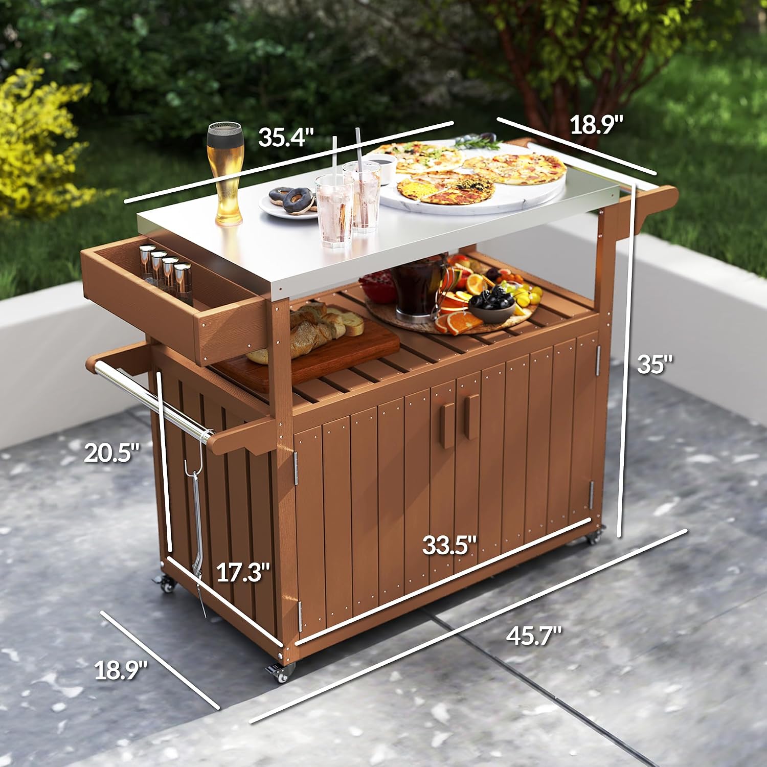 Carrinho de Bar Externo com Ar - Food Storage On Wheels avaliação e preço