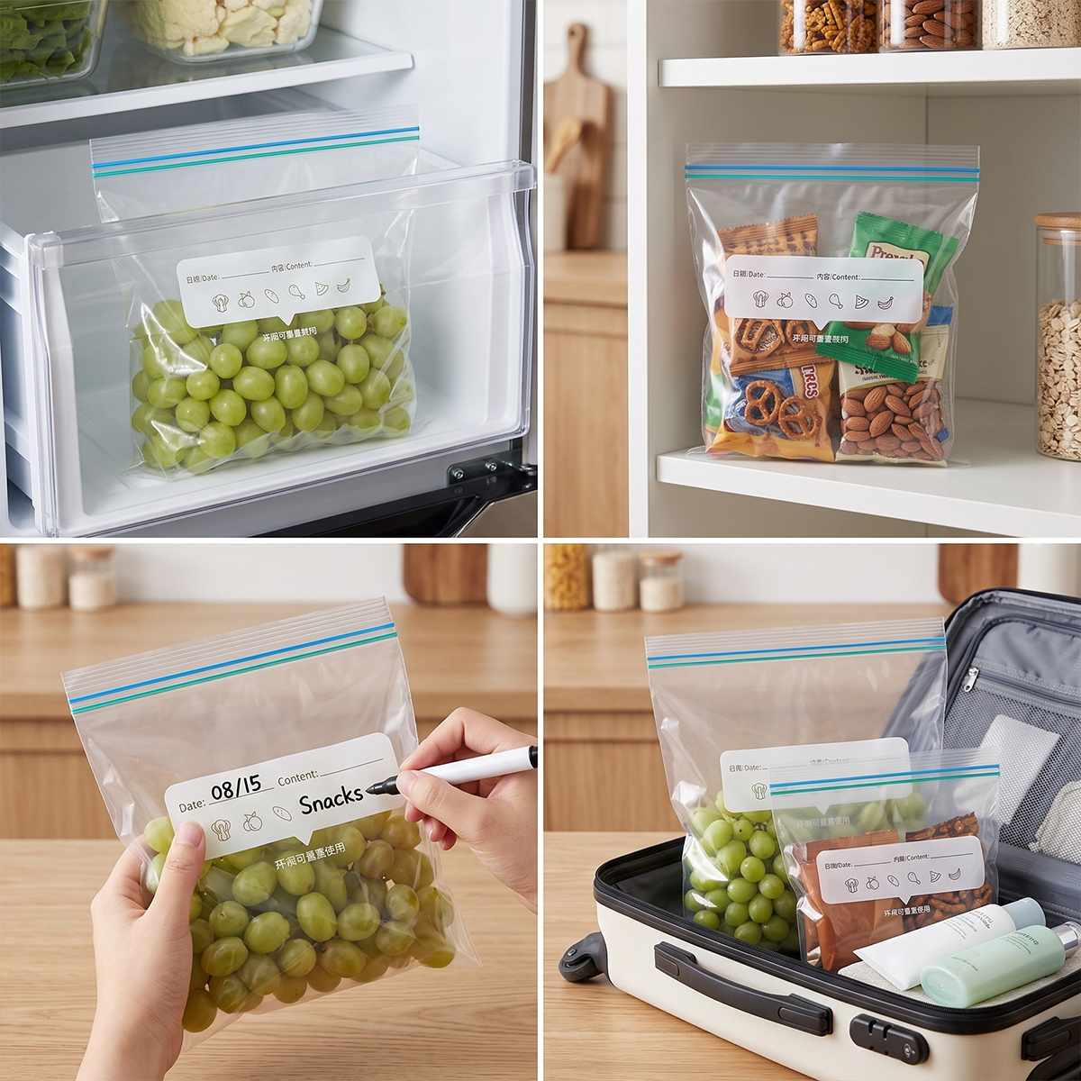 Sacos de Armazenamento de Alim - Food Storage Zip Lock Bags avaliação e preço