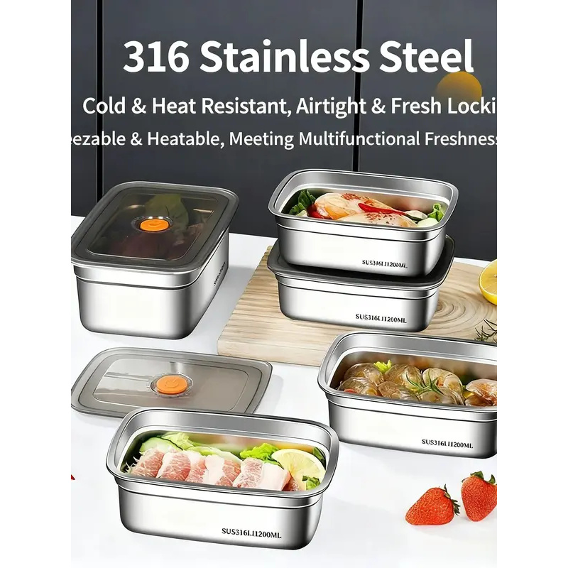 Caixa Bento de Aço Inoxidável  - Food Storage Safety avaliação e preço