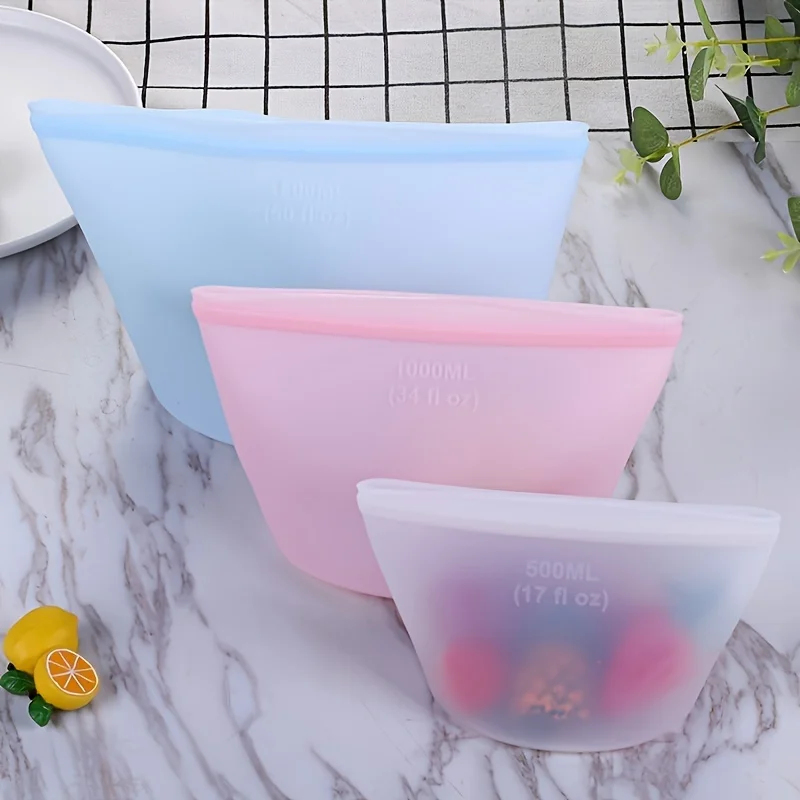 Sacos de Armazenamento de Sili - Food Storage Bags Reusable avaliação e preço