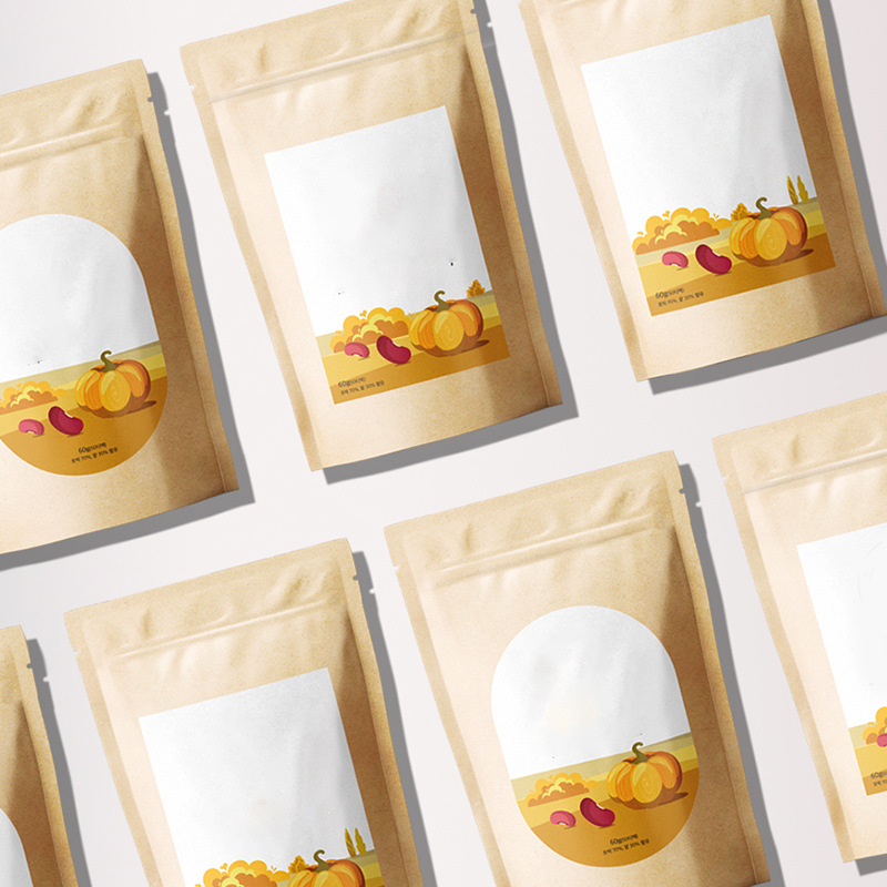 50 pçs papel kraft ziplock sac - Zebra Food Storage avaliação e preço