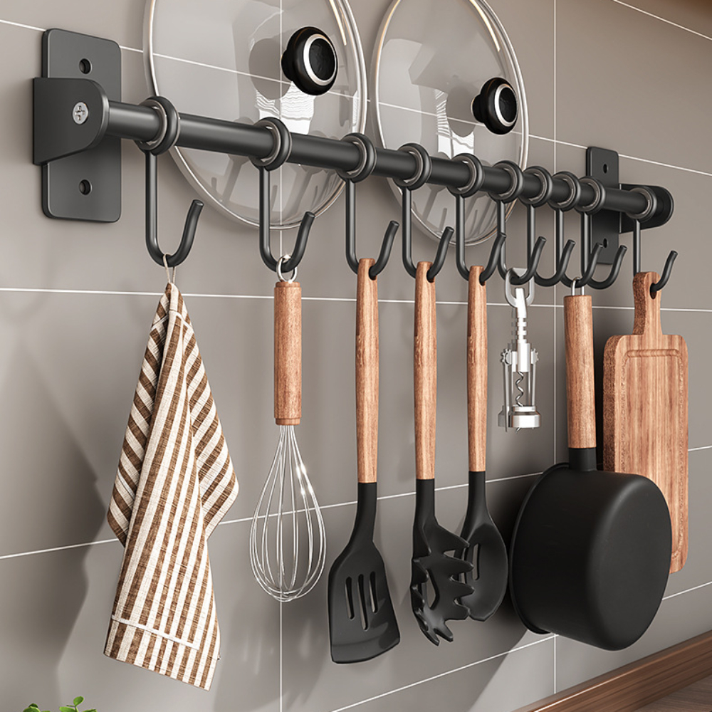 Rack de gancho de cozinha sem  - Food Storage Shelving avaliação e preço