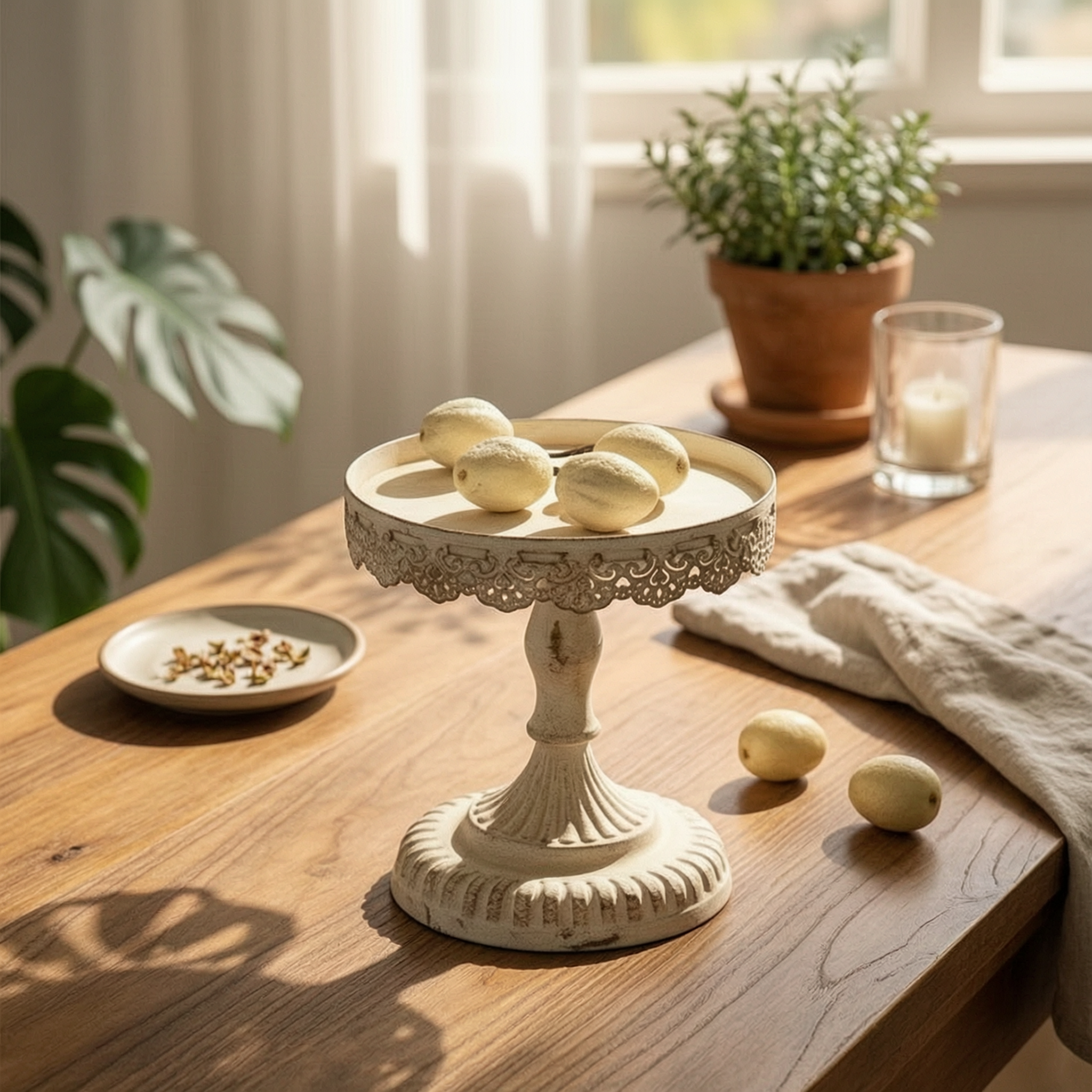 Bandeja Decorativa com Pedesta - Storage Food Tray avaliação e preço