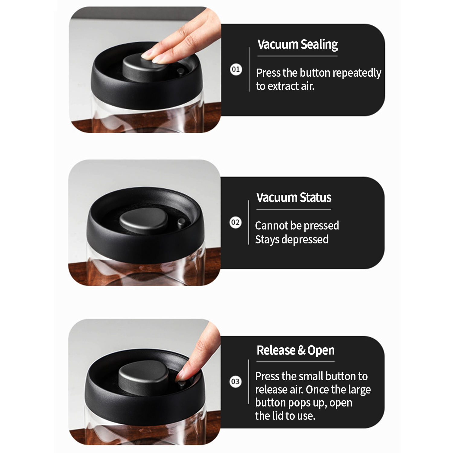 OANKR Recipiente a Vácuo para  - Food Storage Glass Containers avaliação e preço