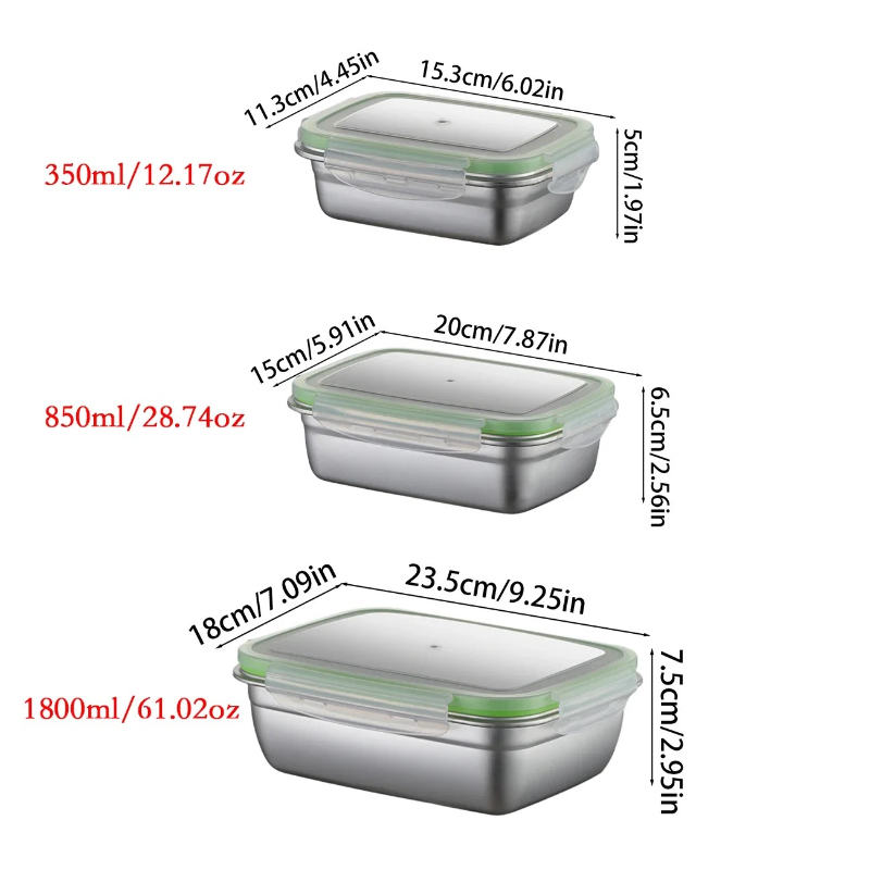 Conjunto de lancheira de aço i - Food Storage In Stainless Steel avaliação e preço