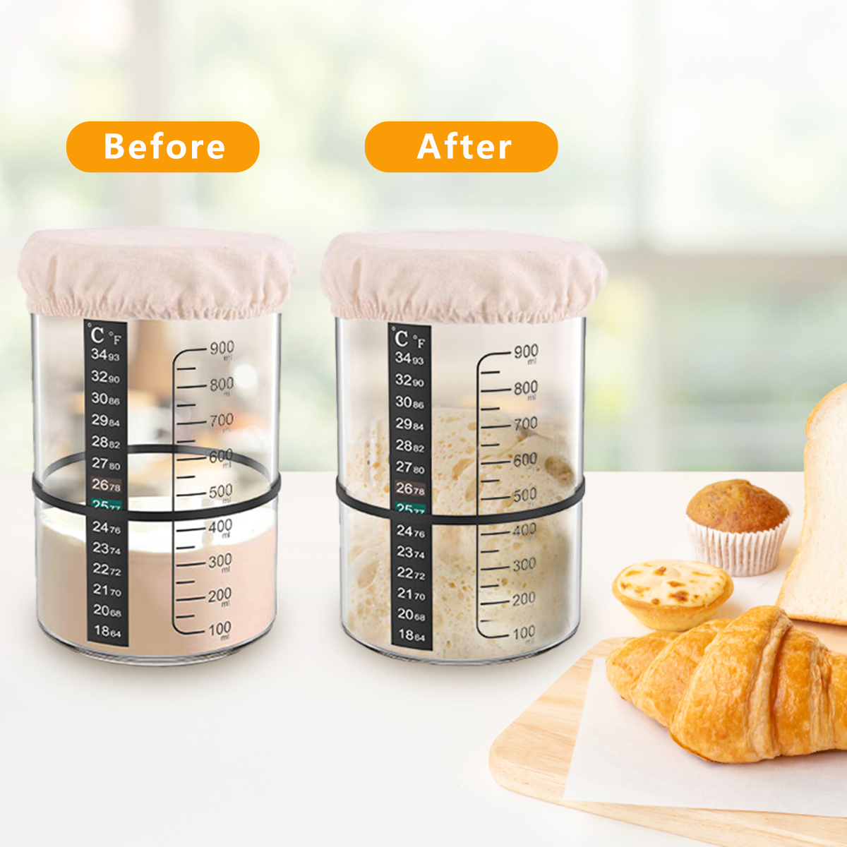 Kit de frasco inicial de massa - Food Storage Glass Containers avaliação e preço