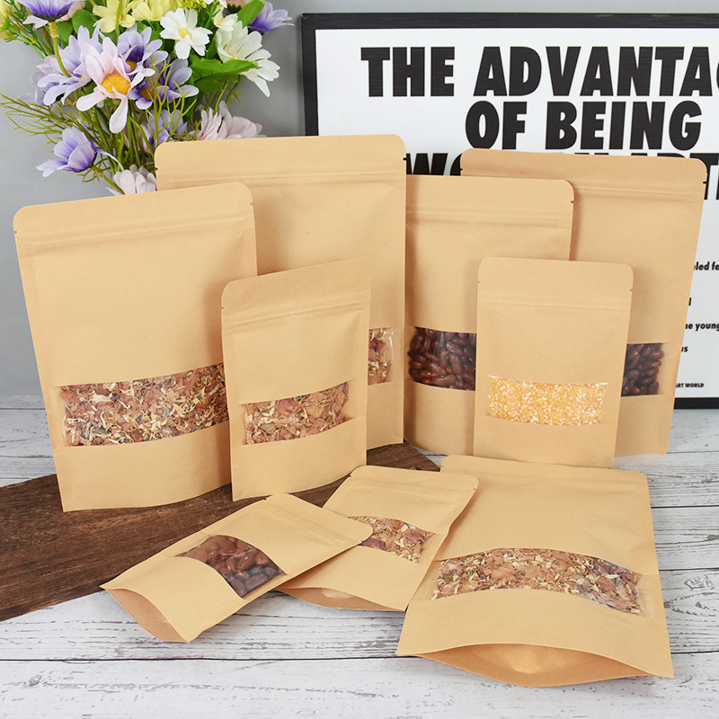20/50 pçs sacos de papel kraft - Food Storage Zipper avaliação e preço