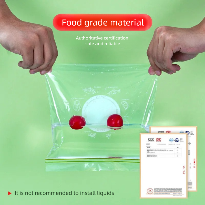 Saco selado com zíper duplo, b - Food Storage Bags Reusable avaliação e preço