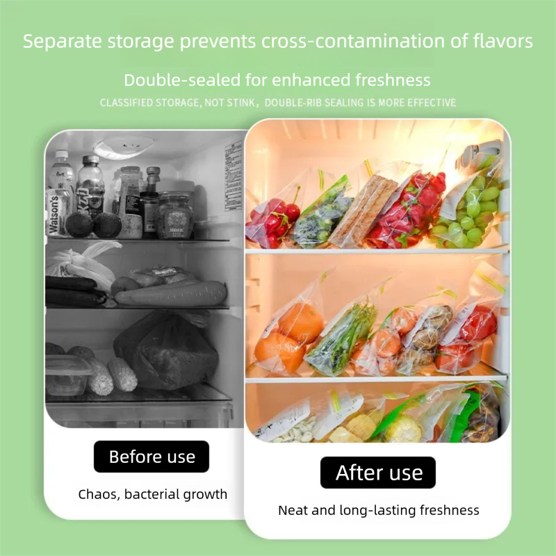 Saco selado com zíper duplo, b - Food Storage Bags Reusable avaliação e preço