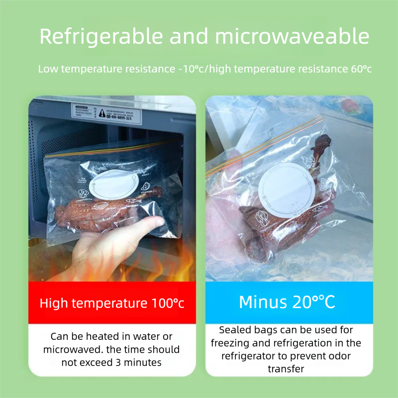 Saco selado com zíper duplo, b - Food Storage Bags Reusable avaliação e preço