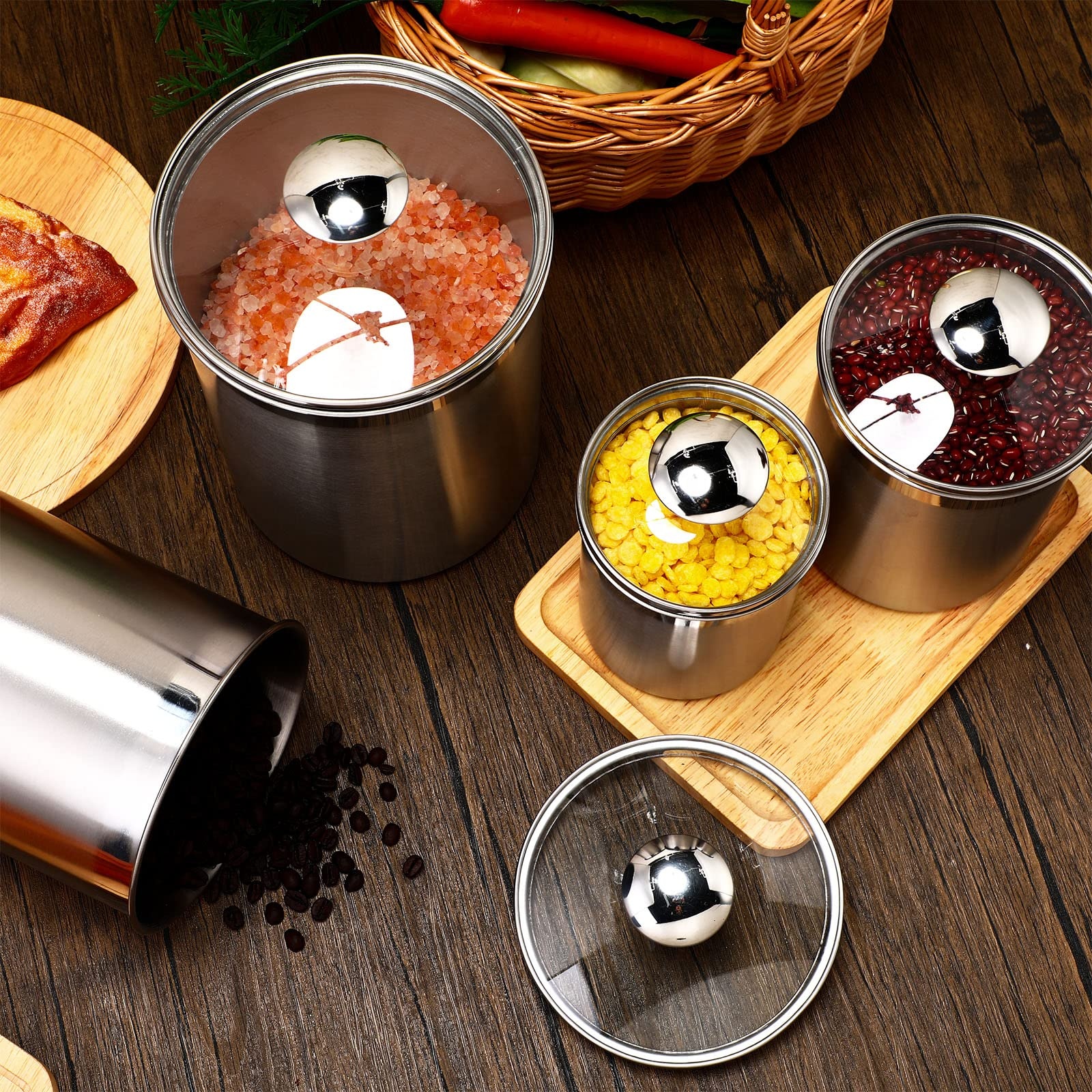 Recipientes de armazenamento d - Food Storage In Stainless Steel avaliação e preço