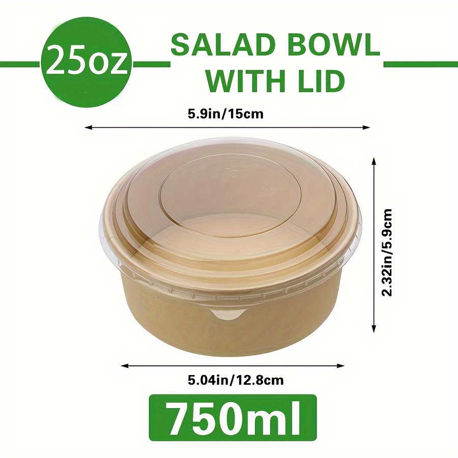 25oz/750ml 25/50 pacotes tigel - Food Storage Safety avaliação e preço